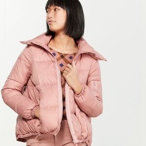 Ottod'ame Pink Faux Fur-Trimmed Padded Down Coat 46